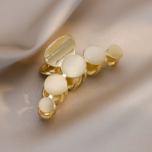 2022 New Elegant Opals Grip Back Of The Head Fixed Hair Shark Clip Headdress Girls Fashion Hairpin Accessories For Womans Clip